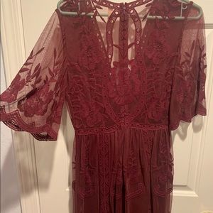 Wishlist Embroidered Maxi Romper Size Small